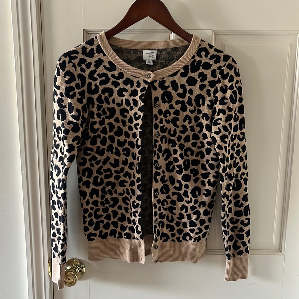 Cheetah print cardigan